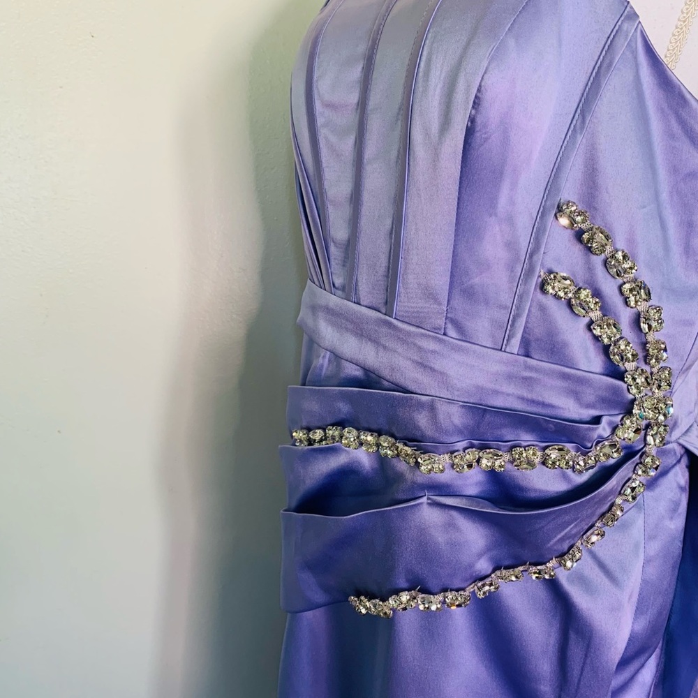 Women's formal dress size 16 polyester lace up back missing lace up string. NWOT - Picture 5 of 16